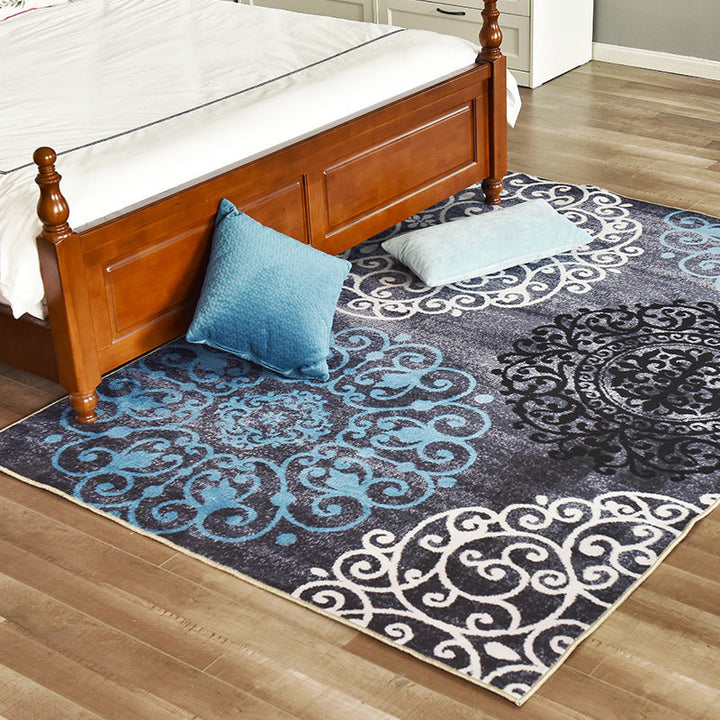 Lisslune | Chic Postmodernism Area Rug Multi Colors Steampunk Carpet Synthetic Pet Friendly Stain Resistant Non-Slip Backing Rug for Home