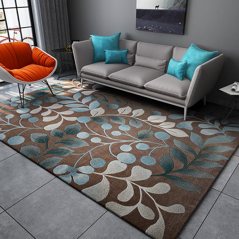 Lisslune | Chic Postmodernism Area Rug Multi Colors Steampunk Carpet Synthetic Pet Friendly Stain Resistant Non-Slip Backing Rug for Home