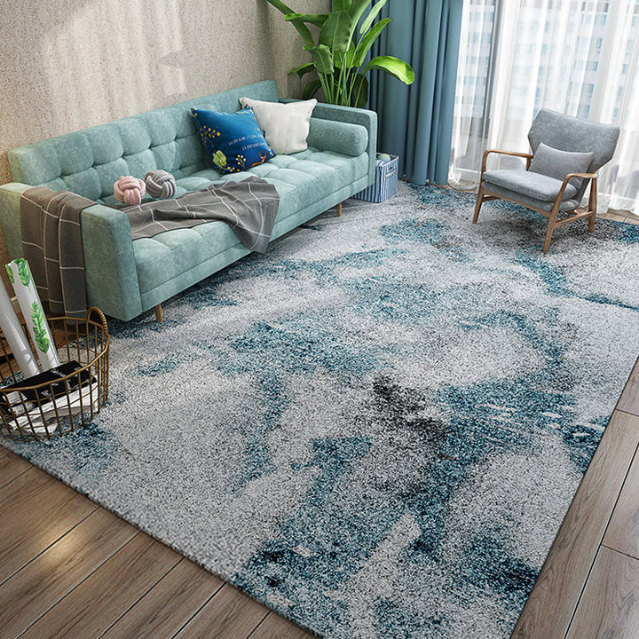 Lisslune | Chic Postmodernism Area Rug Multi Colors Steampunk Carpet Synthetic Pet Friendly Stain Resistant Non-Slip Backing Rug for Home