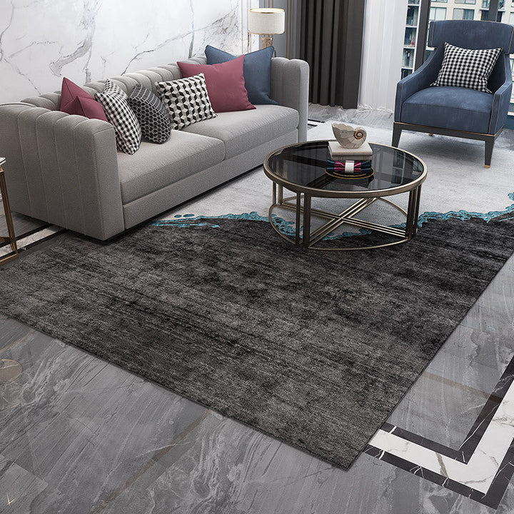 Lisslune | Trendy Abstract Print Carpet Multi-colored Industrial Carpet Polypropylene Machine washable Stain resistant Non-slip backing Carpet for the living room