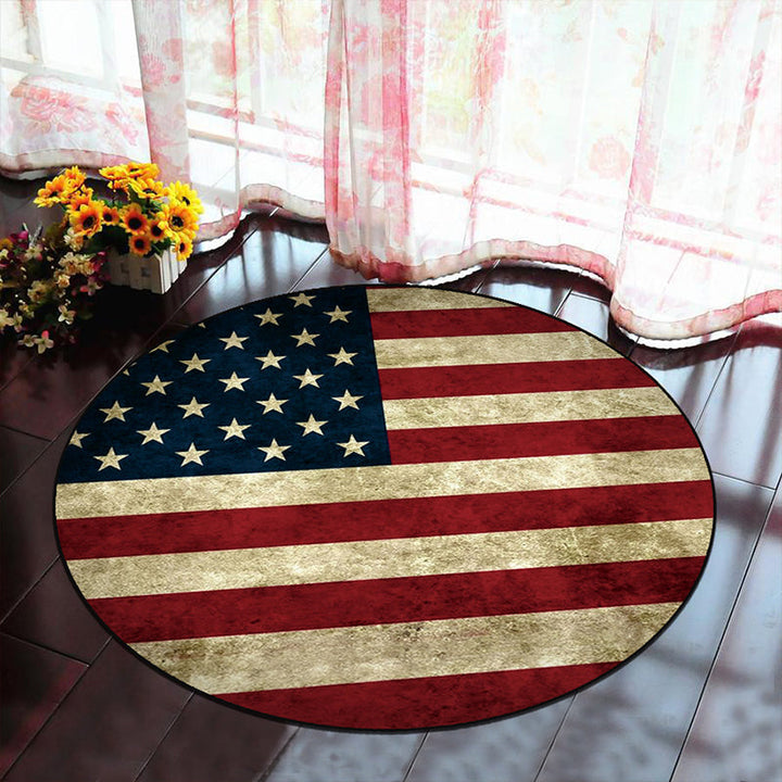 Lisslune | Scandinavian Bedroom Rug Multicolor 3D Graphic Print Rug Polyester Non-slip Pet-friendly Stain-resistant Floor Mat