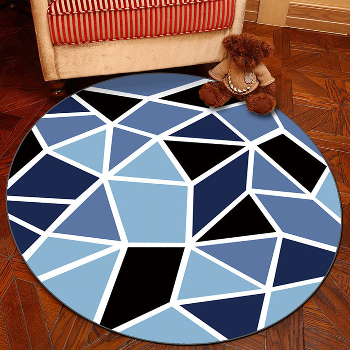 Lisslune | Novelty Geometry Animal Patterned Rug Multi-Colored Synthetics Rug Machine Washable Non-Slip Backing Stain Resistant Carpet for Room