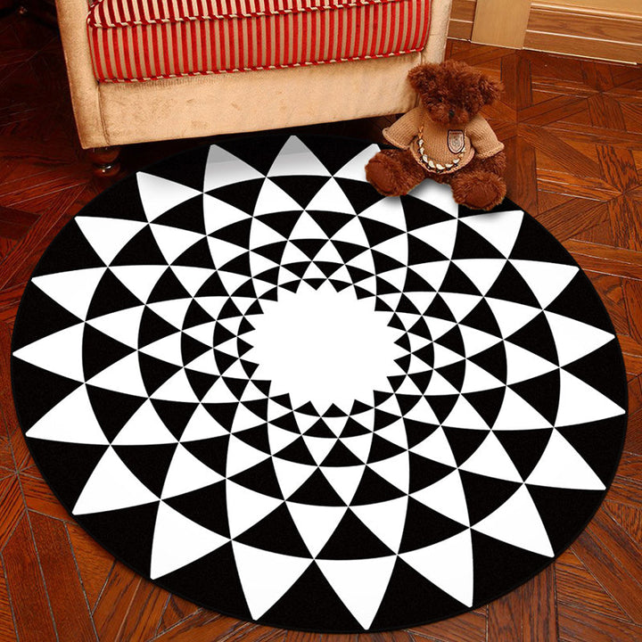 Lisslune | Novelty Geometry Animal Patterned Rug Multi-Colored Synthetics Rug Machine Washable Non-Slip Backing Stain Resistant Carpet for Room