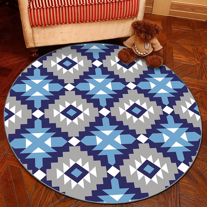 Lisslune | Novelty Geometry Animal Patterned Rug Multi-Colored Synthetics Rug Machine Washable Non-Slip Backing Stain Resistant Carpet for Room