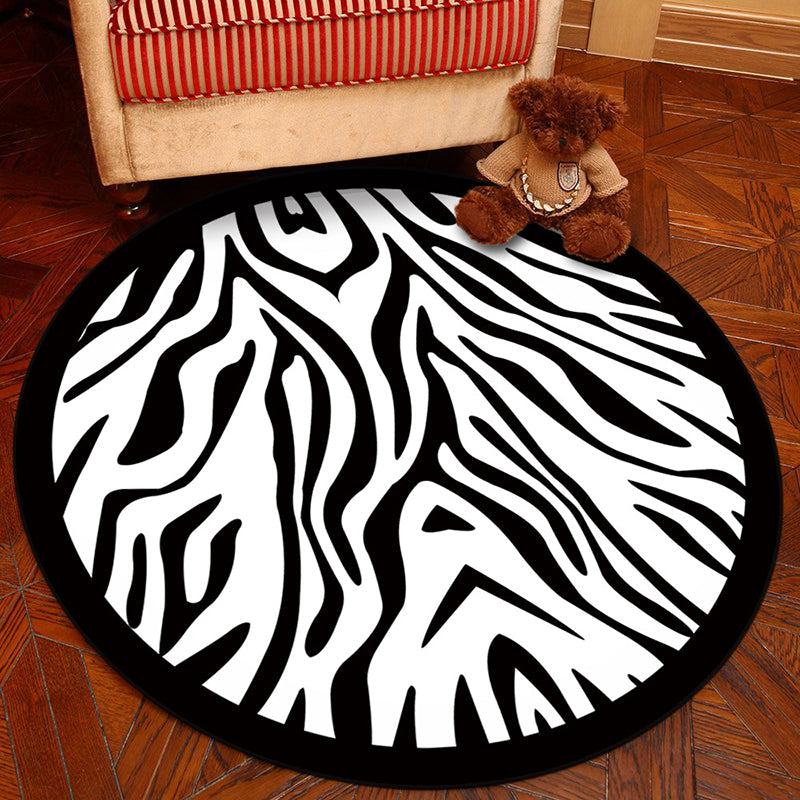 Lisslune | Novelty Geometry Animal Patterned Rug Multi-Colored Synthetics Rug Machine Washable Non-Slip Backing Stain Resistant Carpet for Room
