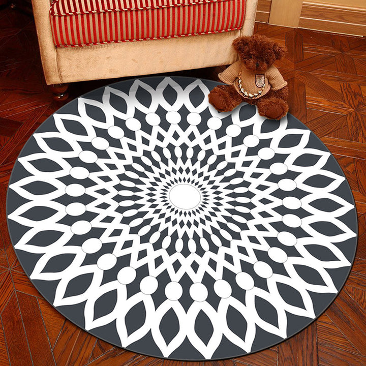 Lisslune | Novelty Geometry Animal Patterned Rug Multi-Colored Synthetics Rug Machine Washable Non-Slip Backing Stain Resistant Carpet for Room