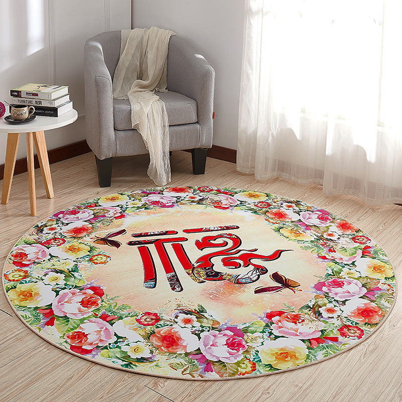 Lisslune | Creative Boys Bedroom Rug Multi Colors Optical Illusion Rug Polypropylene Non-slip Pet-friendly Washable Rug