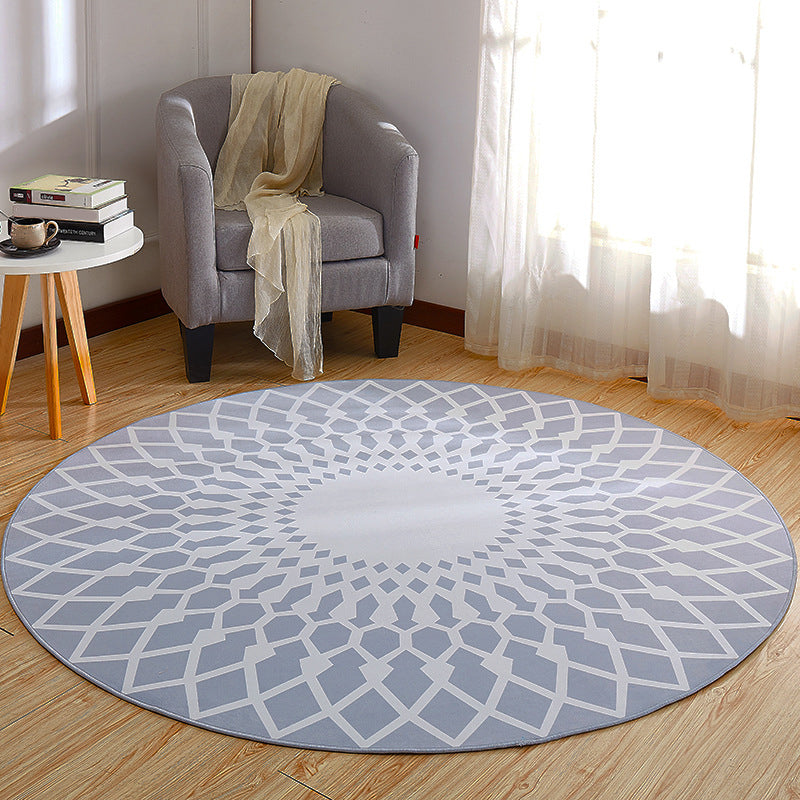 Lisslune | Creative Boys Bedroom Rug Multi Colors Optical Illusion Rug Polypropylene Non-slip Pet-friendly Washable Rug