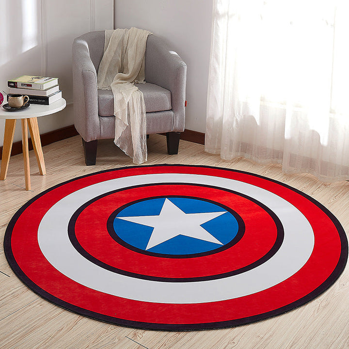 Lisslune | Creative Boys Bedroom Rug Multi Colors Optical Illusion Rug Polypropylene Non-slip Pet-friendly Washable Rug