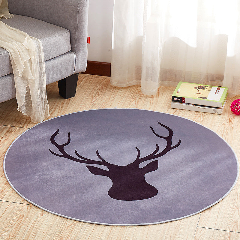 Lisslune | Creative Boys Bedroom Rug Multi Colors Optical Illusion Rug Polypropylene Non-slip Pet-friendly Washable Rug