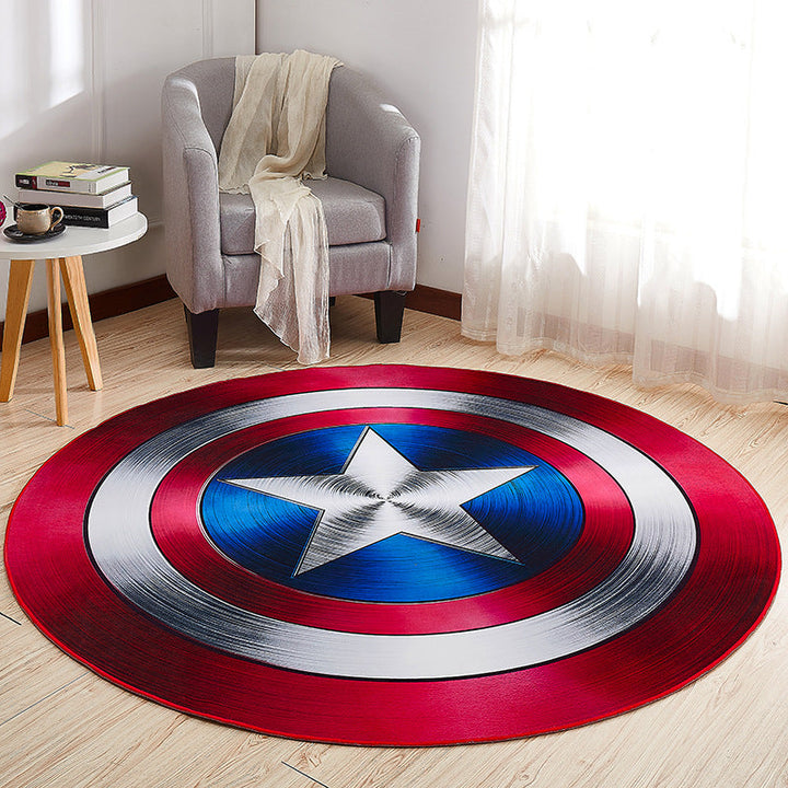 Lisslune | Creative Boys Bedroom Rug Multi Colors Optical Illusion Rug Polypropylene Non-slip Pet-friendly Washable Rug