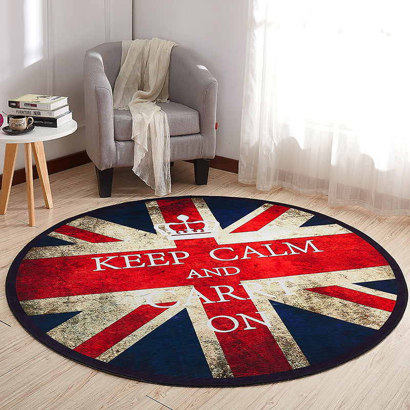 Lisslune | Creative Boys Bedroom Rug Multi Colors Optical Illusion Rug Polypropylene Non-slip Pet-friendly Washable Rug