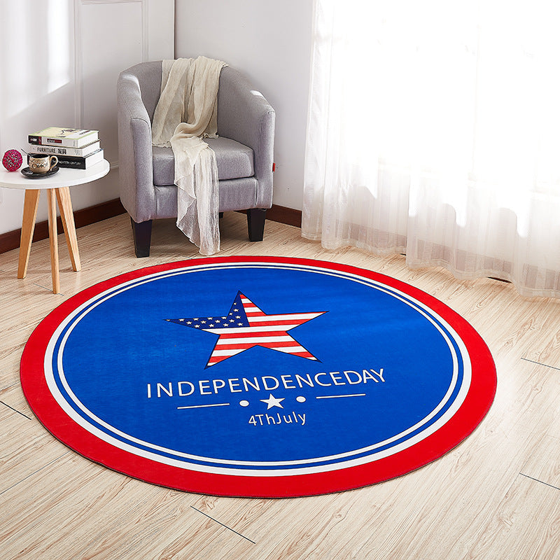 Lisslune | Creative Boys Bedroom Rug Multi Colors Optical Illusion Rug Polypropylene Non-slip Pet-friendly Washable Rug
