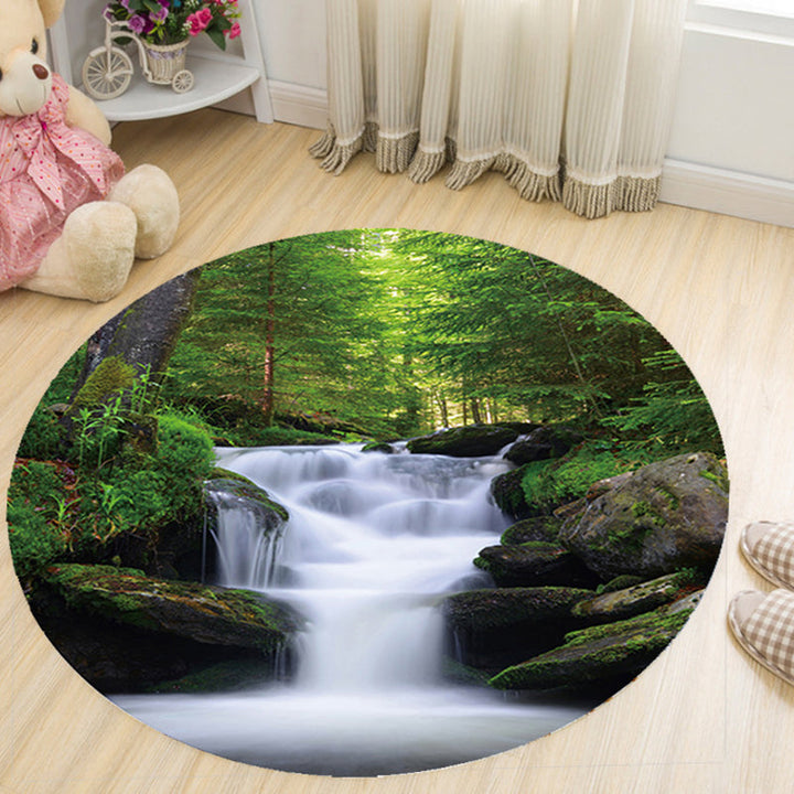 Lisslune | Vivid 3D Print Area Rug Multicolor Contemporary Rug Synthetic Pet Friendly Non-Slip Washable Rug for Bedroom