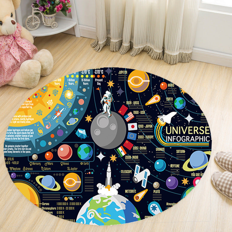 Lisslune | Vivid 3D Print Area Rug Multicolor Contemporary Rug Synthetic Pet Friendly Non-Slip Washable Rug for Bedroom