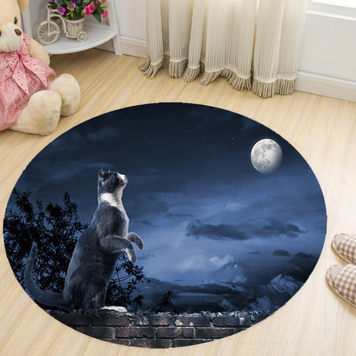 Lisslune | Vivid 3D Print Area Rug Multicolor Contemporary Rug Synthetic Pet Friendly Non-Slip Washable Rug for Bedroom