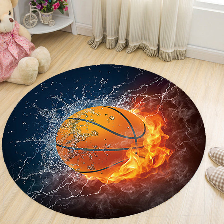 Lisslune | Vivid 3D Print Area Rug Multicolor Contemporary Rug Synthetic Pet Friendly Non-Slip Washable Rug for Bedroom