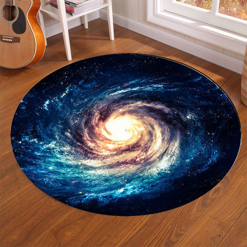 Lisslune | Multicolor Visual Deception Area Rug Polyester Novelty Carpet Washable Non-Slip Pet Friendly Carpet for Boys Room