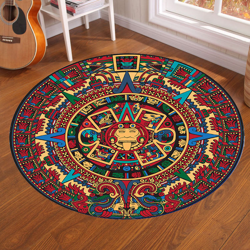 Lisslune | Multicolor Visual Deception Area Rug Polyester Novelty Carpet Washable Non-Slip Pet Friendly Carpet for Boys Room