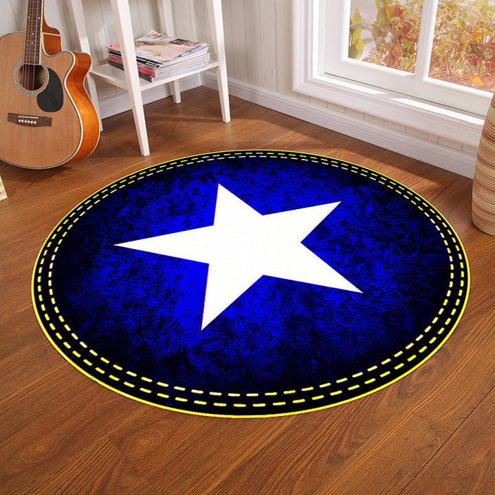 Lisslune | Multicolor Visual Deception Area Rug Polyester Novelty Carpet Washable Non-Slip Pet Friendly Carpet for Boys Room