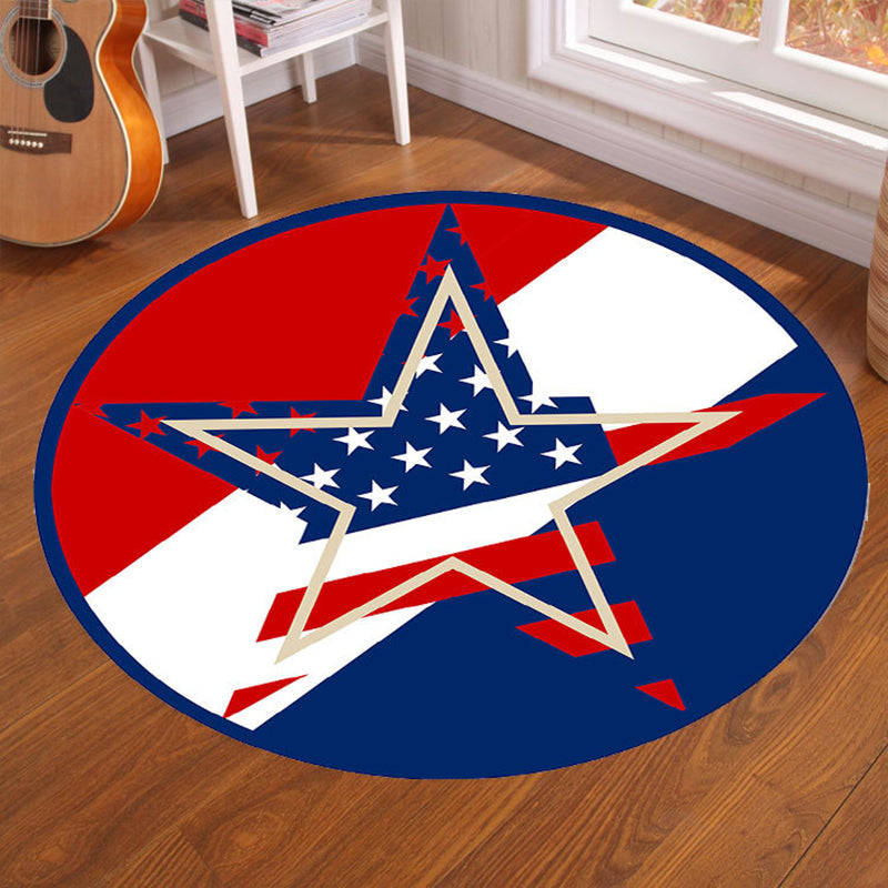 Lisslune | Multicolor Visual Deception Area Rug Polyester Novelty Carpet Washable Non-Slip Pet Friendly Carpet for Boys Room