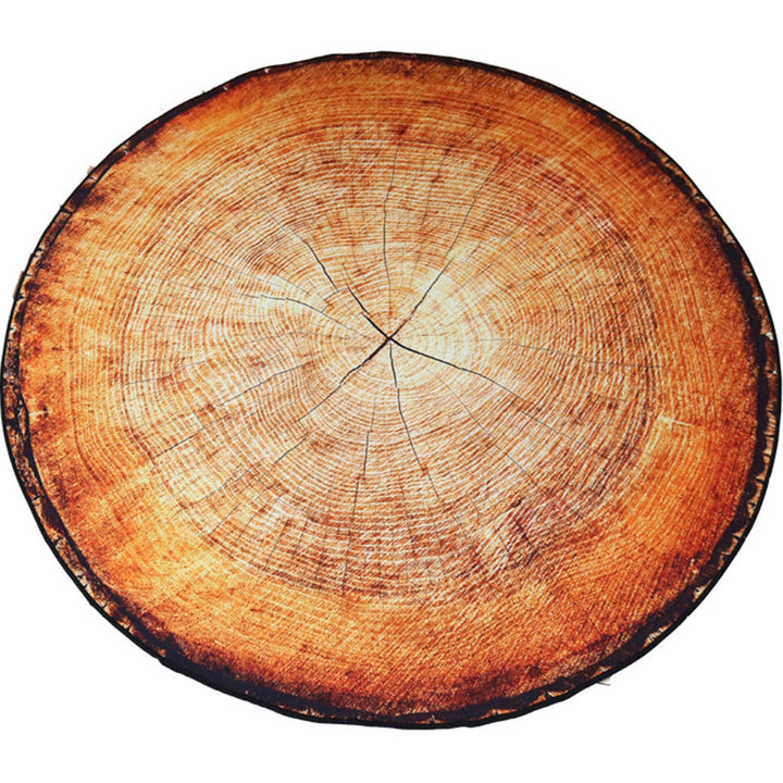 Lisslune | Multicolor 3D Tree Rings Carpet Polypropylene Contemporary Carpet Washable Non-Slip Back Animal-Friendly Carpet for Living Room
