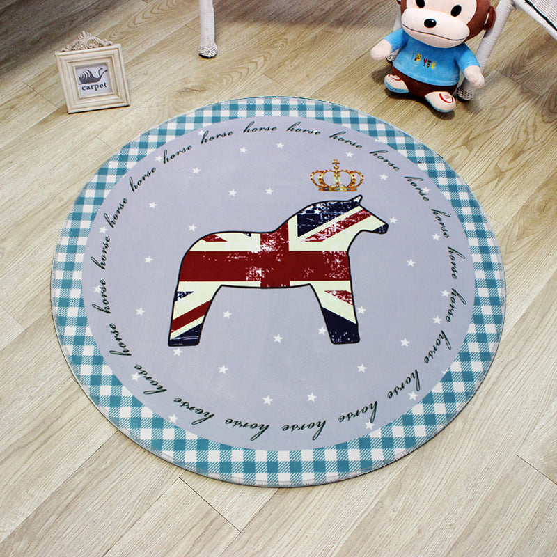 Lisslune | Unique 3D Cartoon Rug Multi Color Novelty Rug Polypropylene Non-Slip Back Stain Resistant Washable Rug for Bedroom