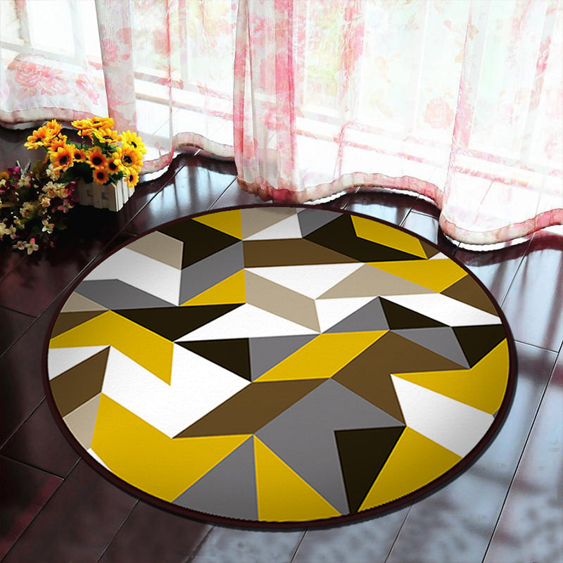 Lisslune | Unique 3D Cartoon Rug Multi Color Novelty Rug Polypropylene Non-Slip Back Stain Resistant Washable Rug for Bedroom
