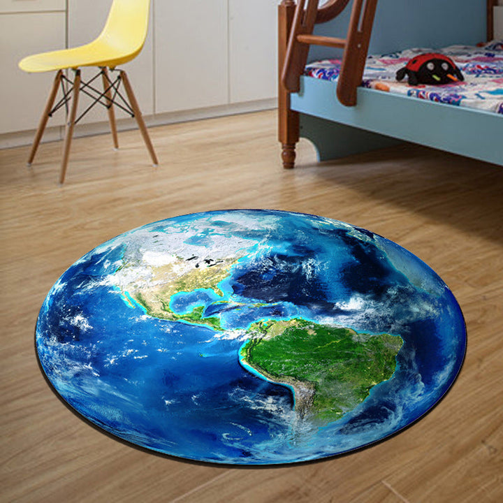 Lisslune | Unique 3D Cartoon Rug Multi Color Novelty Rug Polypropylene Non-Slip Back Stain Resistant Washable Rug for Bedroom