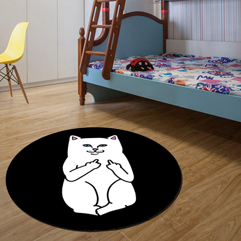 Lisslune | Unique 3D Cartoon Rug Multi Color Novelty Rug Polypropylene Non-Slip Back Stain Resistant Washable Rug for Bedroom