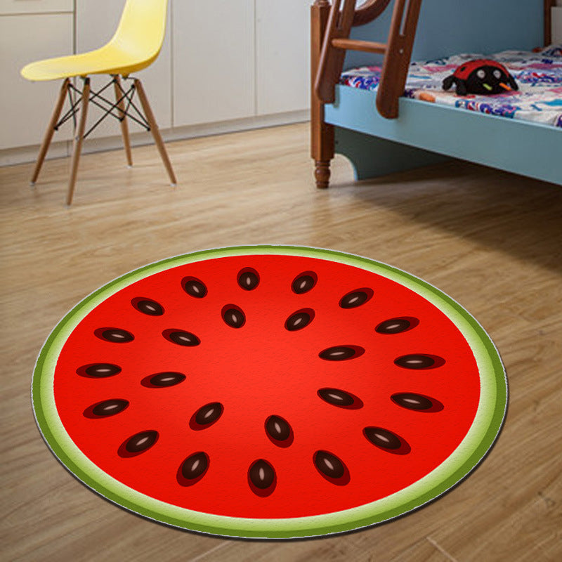 Lisslune | Unique 3D Cartoon Rug Multi Color Novelty Rug Polypropylene Non-Slip Back Stain Resistant Washable Rug for Bedroom