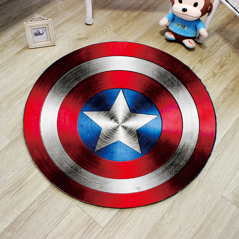 Lisslune | Unique 3D Cartoon Rug Multi Color Novelty Rug Polypropylene Non-Slip Back Stain Resistant Washable Rug for Bedroom