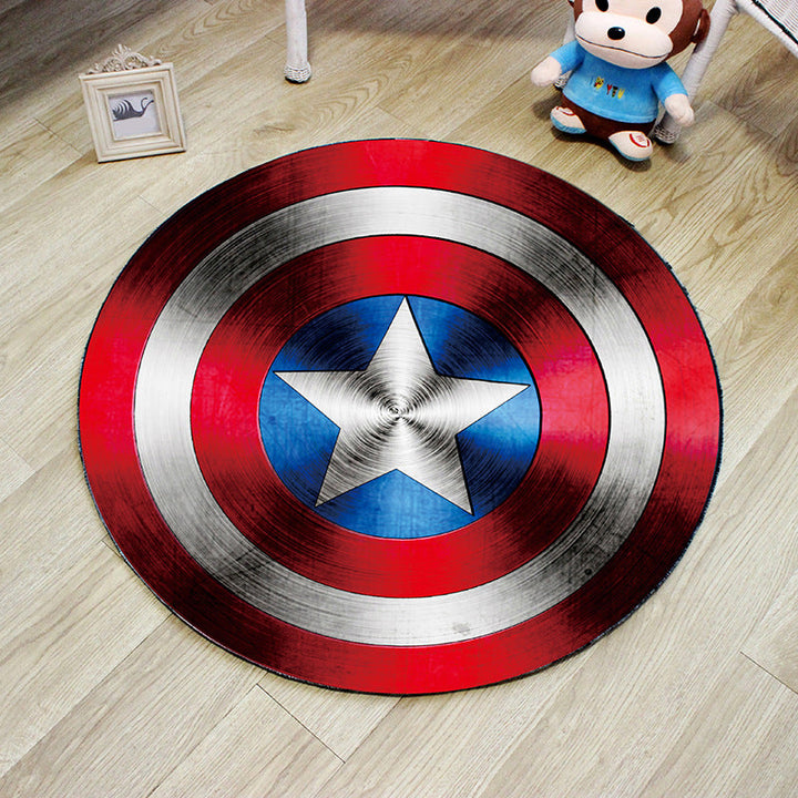 Lisslune | Unique 3D Cartoon Rug Multi Color Novelty Rug Polypropylene Non-Slip Back Stain Resistant Washable Rug for Bedroom