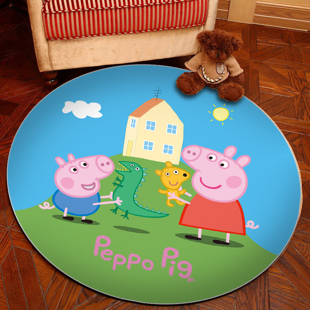 Lisslune | Unique 3D Cartoon Rug Multi Color Novelty Rug Polypropylene Non-Slip Back Stain Resistant Washable Rug for Bedroom