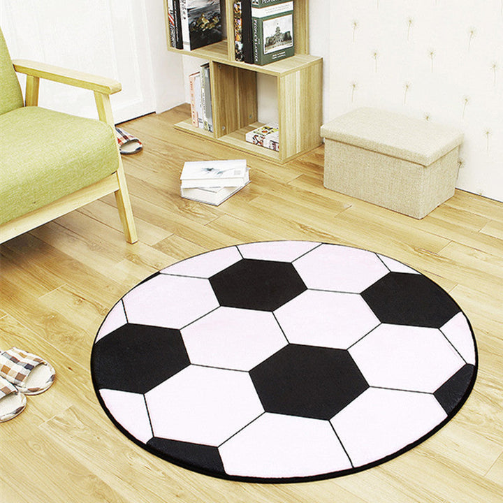 Lisslune | Creative Sports Ball Print Carpet Multi-color Modern Carpet Polyester Stain Resistant Non-slip Back Machine Washable Rug for Boys Room