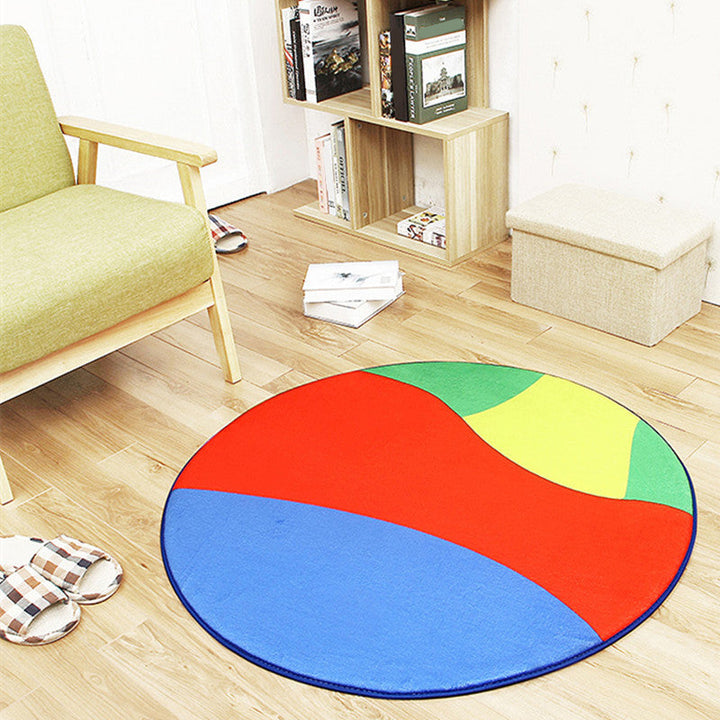 Lisslune | Creative Sports Ball Print Carpet Multi-color Modern Carpet Polyester Stain Resistant Non-slip Back Machine Washable Rug for Boys Room