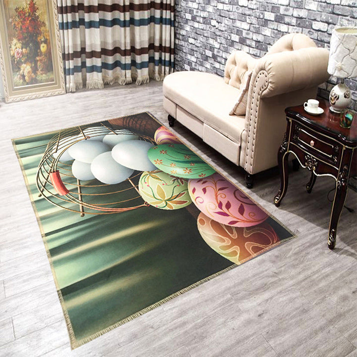 Lisslune | Amazing Multicolor Natural Landscape Carpet Polyester Modern Carpet Stain Resistant Washable Non-Slip Back Carpet for Family Room