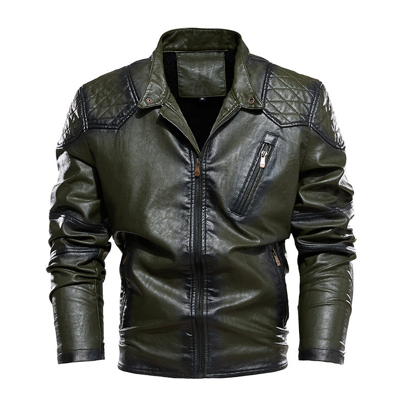 Men's biker jacket made of synthetic leather Lisslune