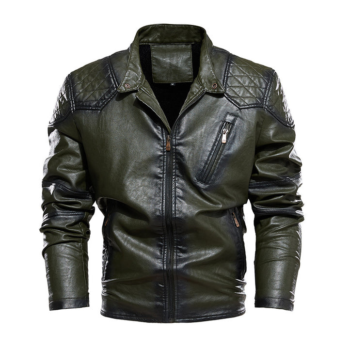 Men's biker jacket made of synthetic leather Lisslune