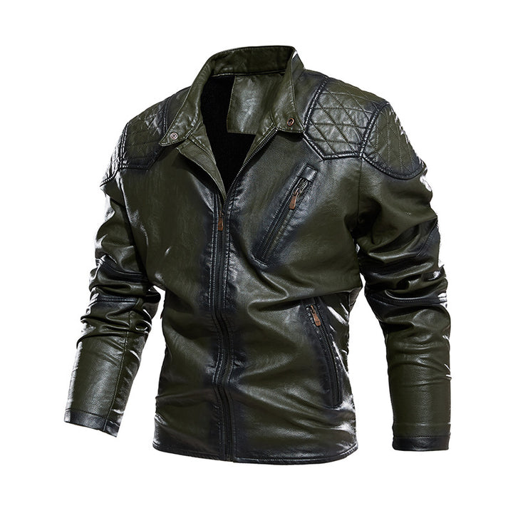 Men's biker jacket made of synthetic leather Lisslune