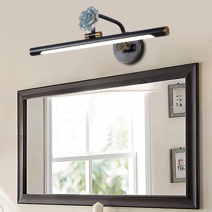 Skørter | Black/Antique Brass Extended Vanity Light Fixture Classic Metal LED 14"/18"/23" W Bathroom Wall Lamp in White/Warm/Natural Light
