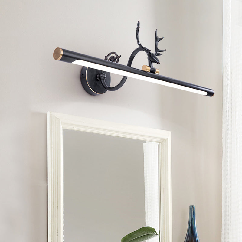Skørter | Black/Antique Brass Extended Wall Light Classic Metal 14"/18"/23" W LED Bathroom Wall Light Lamp in Natural Light