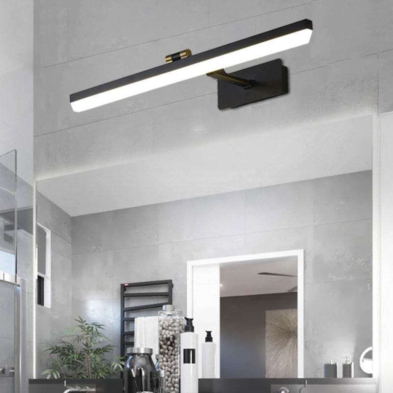 Skørter | Metal Black Wall Lamp Extended LED Traditional Wall Mounted Vanity Light, 17"/38"/22.5" Wide