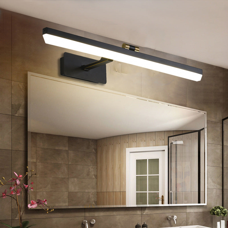 Skørter | Metal Black Wall Lamp Extended LED Traditional Wall Mounted Vanity Light, 17"/38"/22.5" Wide