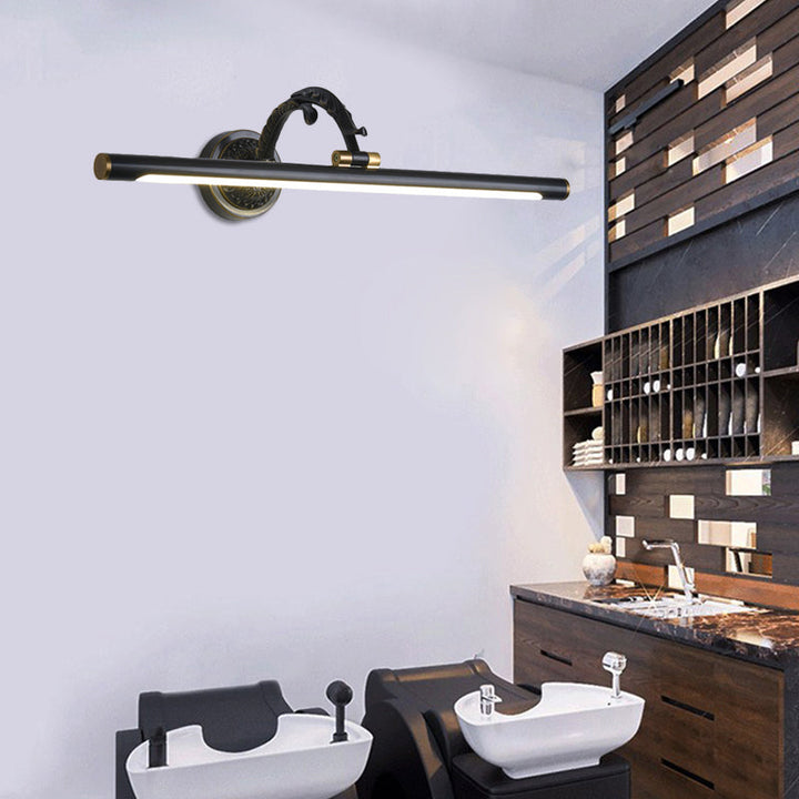 Skørter | 14"/18"/23" Wide Extended Vanity Lamp Traditional LED Metal Black/Antique Brass Wall Light Fixture for Bathroom