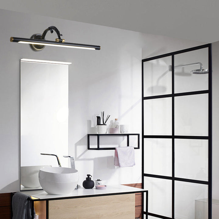 Skørter | 14"/18"/23" Wide Extended Vanity Lamp Traditional LED Metal Black/Antique Brass Wall Light Fixture for Bathroom