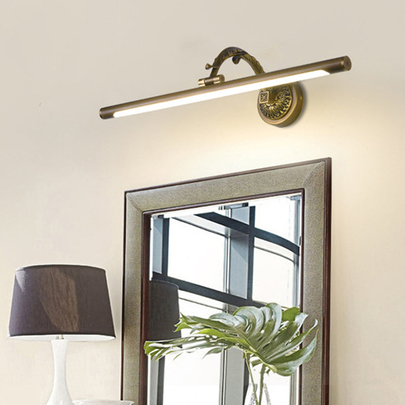 Skørter | 14"/18"/23" Wide Extended Vanity Lamp Traditional LED Metal Black/Antique Brass Wall Light Fixture for Bathroom