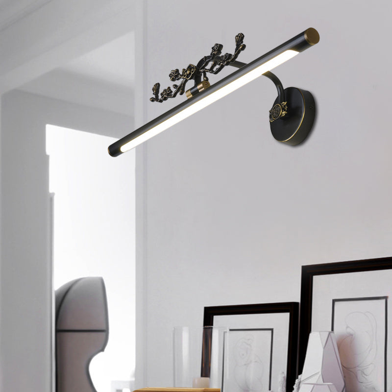 Skørter | Extended Vanity Lighting Traditional 14"/18"/23" W LED Metal Wall Lamp for Bathroom in Black/Antique Brass