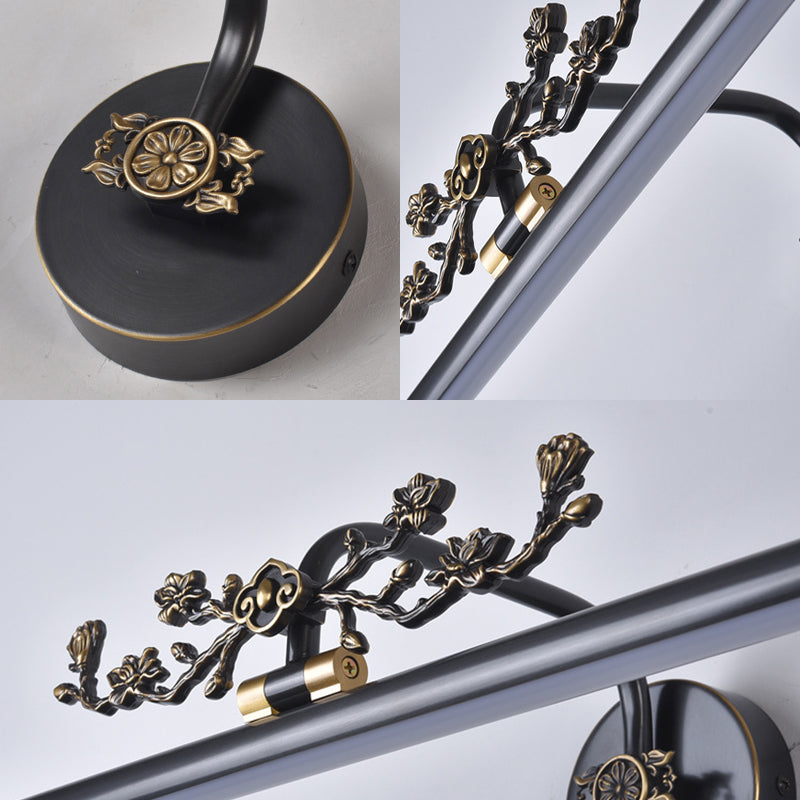 Skørter | Extended Vanity Lighting Traditional 14"/18"/23" W LED Metal Wall Lamp for Bathroom in Black/Antique Brass