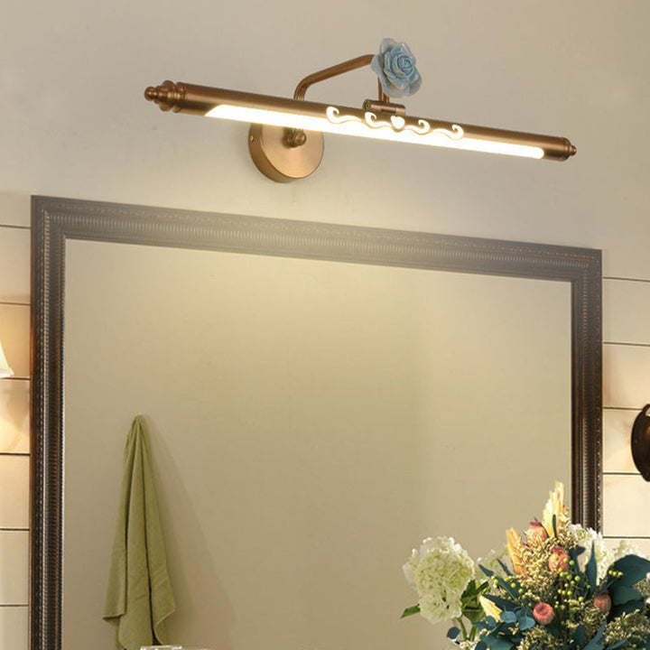 Skørter | LED Metal Vanity Lamp Classic Gold Linear Bathroom Wall Lamp Light Decoration, 16"/20"/25" Wide